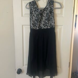 Girls plus dress, size 20 1/2, black and white